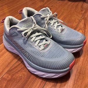 Hoka One One Bondi 7 Light Blue Sneakers - Size 10 - EUC